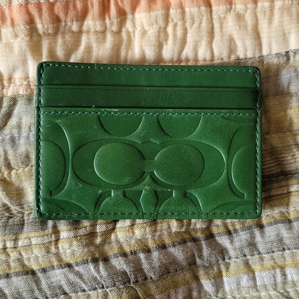 Coach Green Card Holder